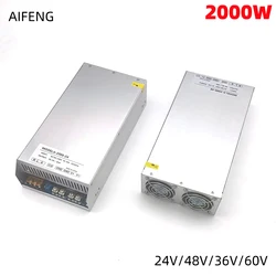 2000W Switching Power Supply Light Transformer AC110V 220V To DC 24V 36V 48V 60V Power Supply Source Adapter For Motor