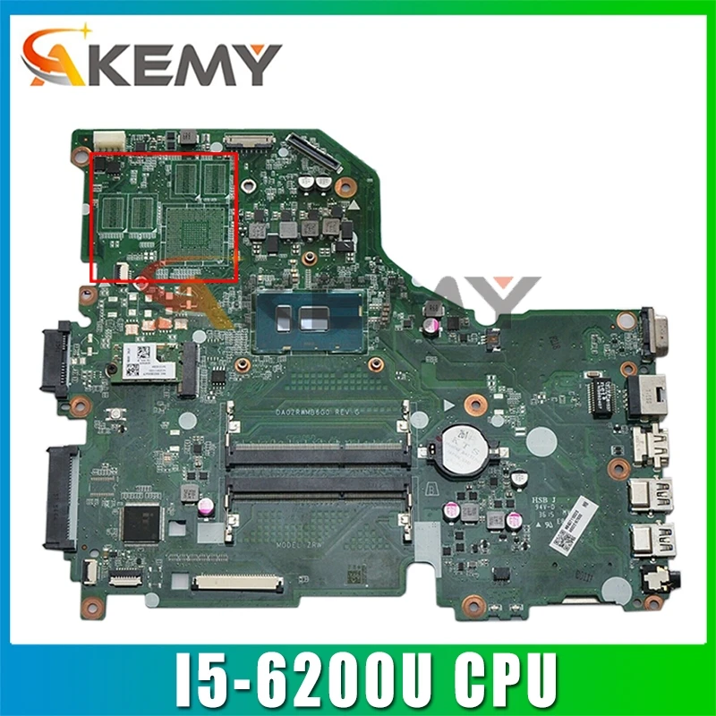

For ACER E5-574G F5-572G V3-575G F5-572 Laptop Motherboard DA0ZRWMB6G0 SR2EY i5-6200U Mainboard Aspire E5-574 Tested OK