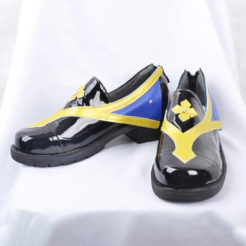 

dd54Game Game Kamisato Ayato Cosplay Genshinimpact Partyl eather shoes PU Leater Boot for Men