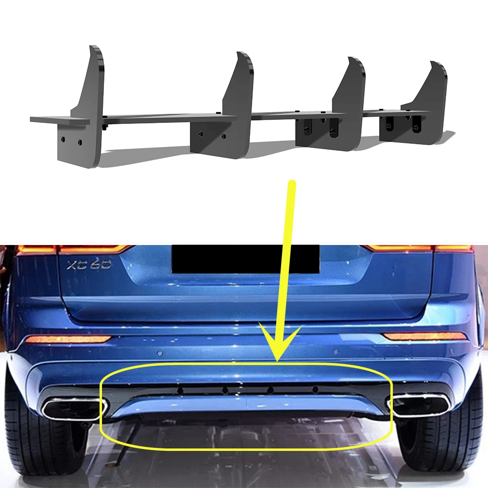 

For Volvo XC60 R-Design 2017 2018 Year Rear Diffuser Bumper Lips Spoiler Splitter Body Kit Accessories