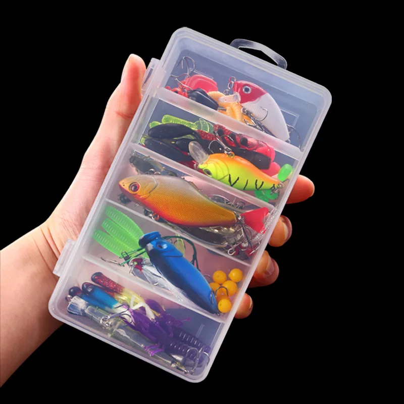 Fishing Aceessories 88 Pcs Lure Baits Sets Fishing Tackle with Soft Lure Crankbait Jigging Lure Metal Spoon Kits image 3