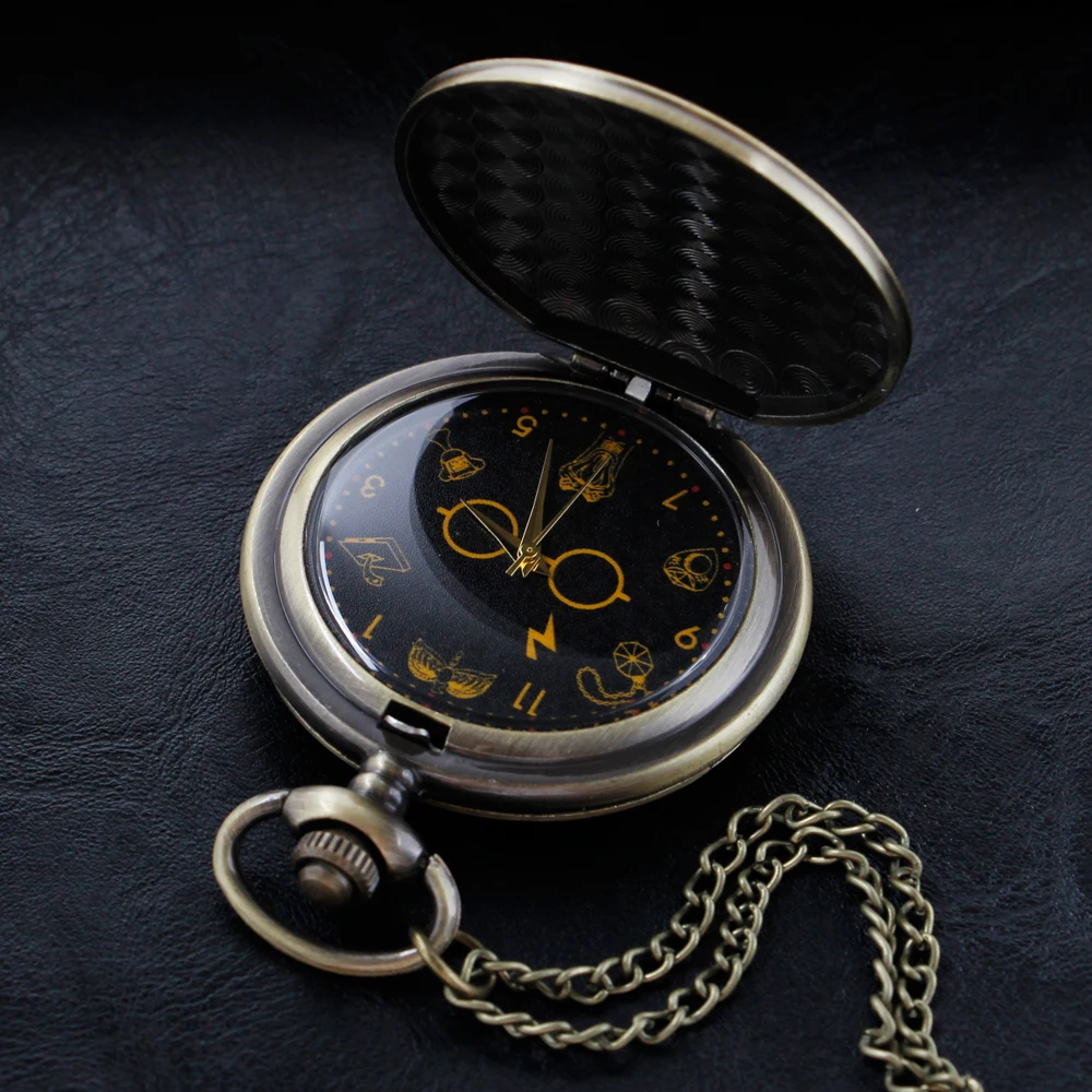 Classic Eye Print Quartz Pocket Watch High Quality Unisex Necklace Timing Pendant Men's and Women's Pocket Watch Relogio XH3047