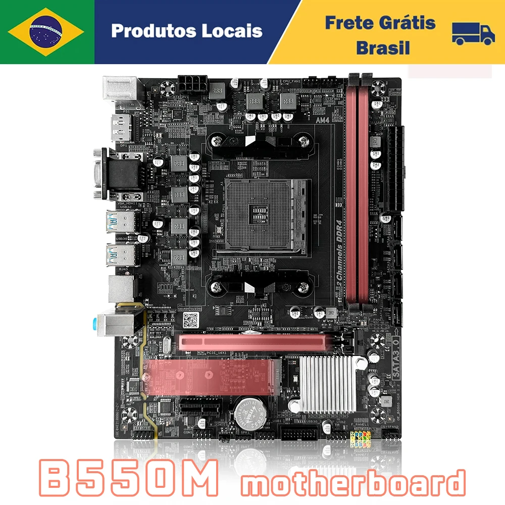 MLLSE B550M AMD Gaming Motherboard DDR4 Double Channel Socket AM4 Placa Base (Ryzen 3000 series, 4000 series, 5000 series CPU)