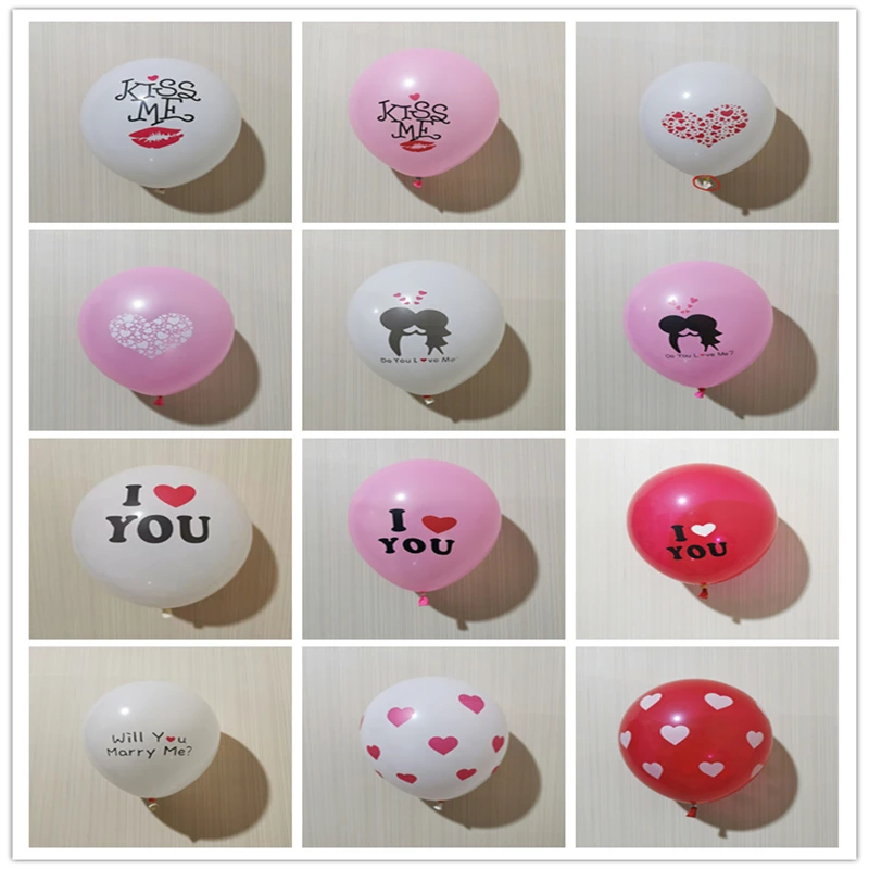 

20pcs 12 Inch Printed love I Love You Latex Balloon For Fedding Engagement Scene Wedding Room Decoration