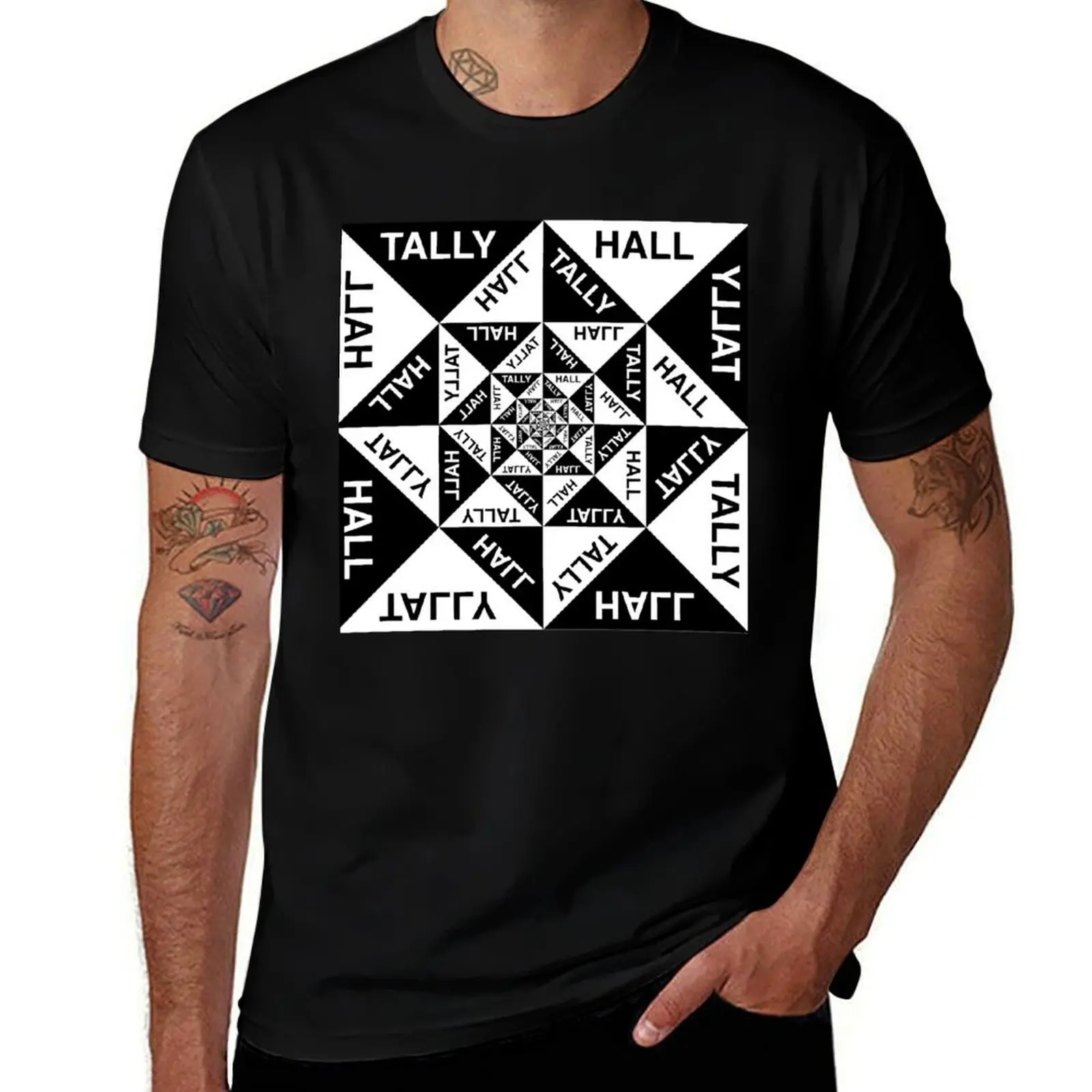 Tally Hall Black And White Poster T-Shirt summer top anime t shirts man clothes mens workout shirts