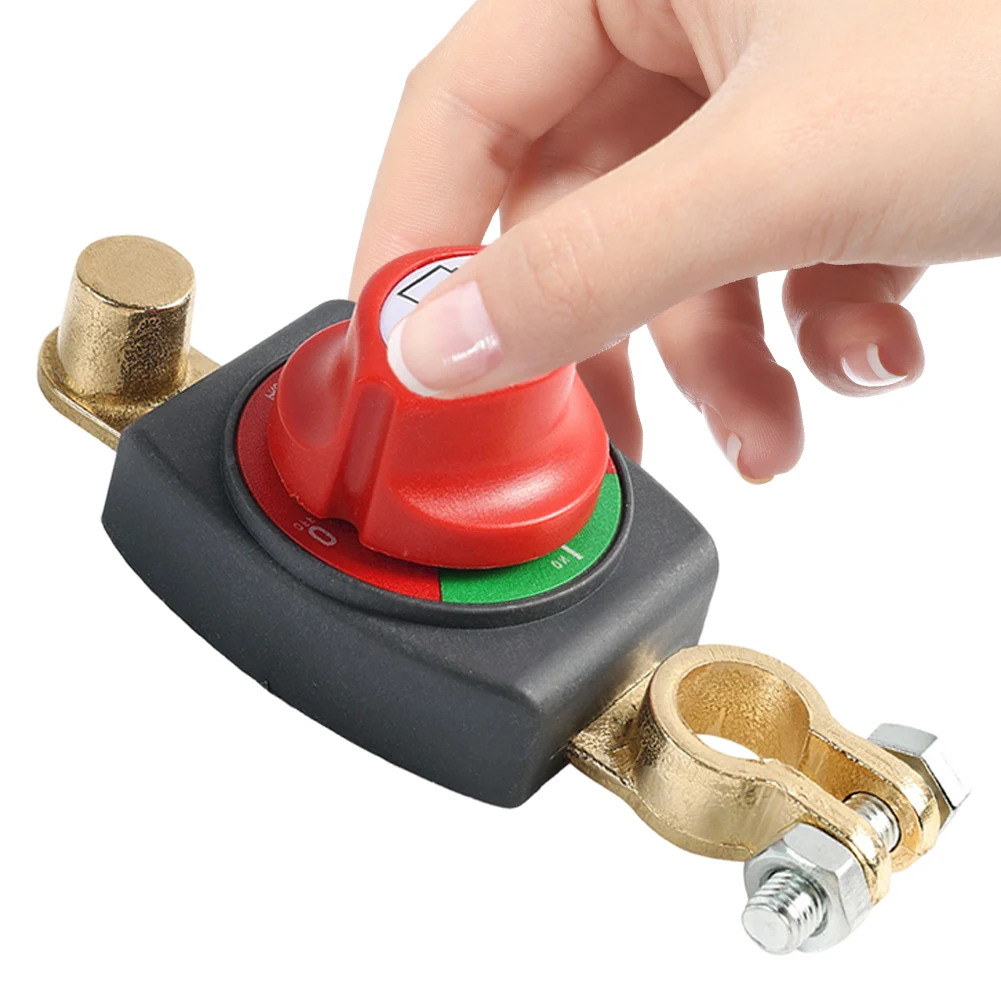 

Universal Car Battery Switch 12-48V Battery Isolator Switch Top Post Battery Disconnect Switch for Car Truck Marine RV