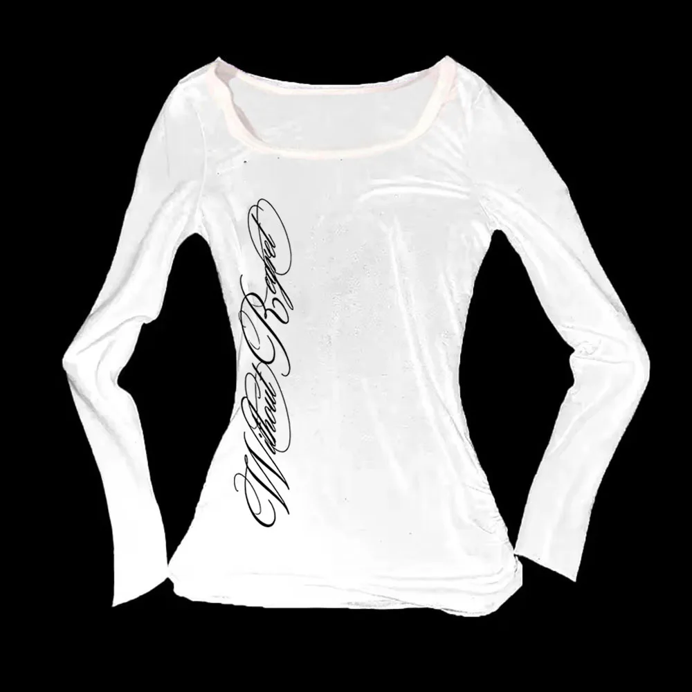 

Гранж Y2K Эстетическая женская уличная одежда Готический Харадзюку Винтаж Панк Эмо Футболка с длинными рукавами для девочек Сексуальные тонкие шикарные укороченные топы с принтом