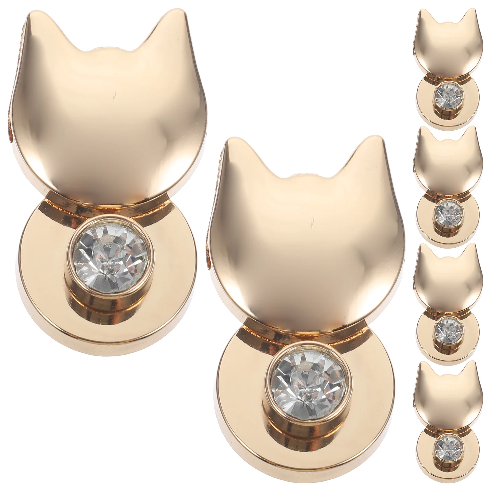 

6Pcs Shape Bag Locks Metal Turn Closures Smooth Functional Buckles for Purses Shoulder Bags Decor Hardware