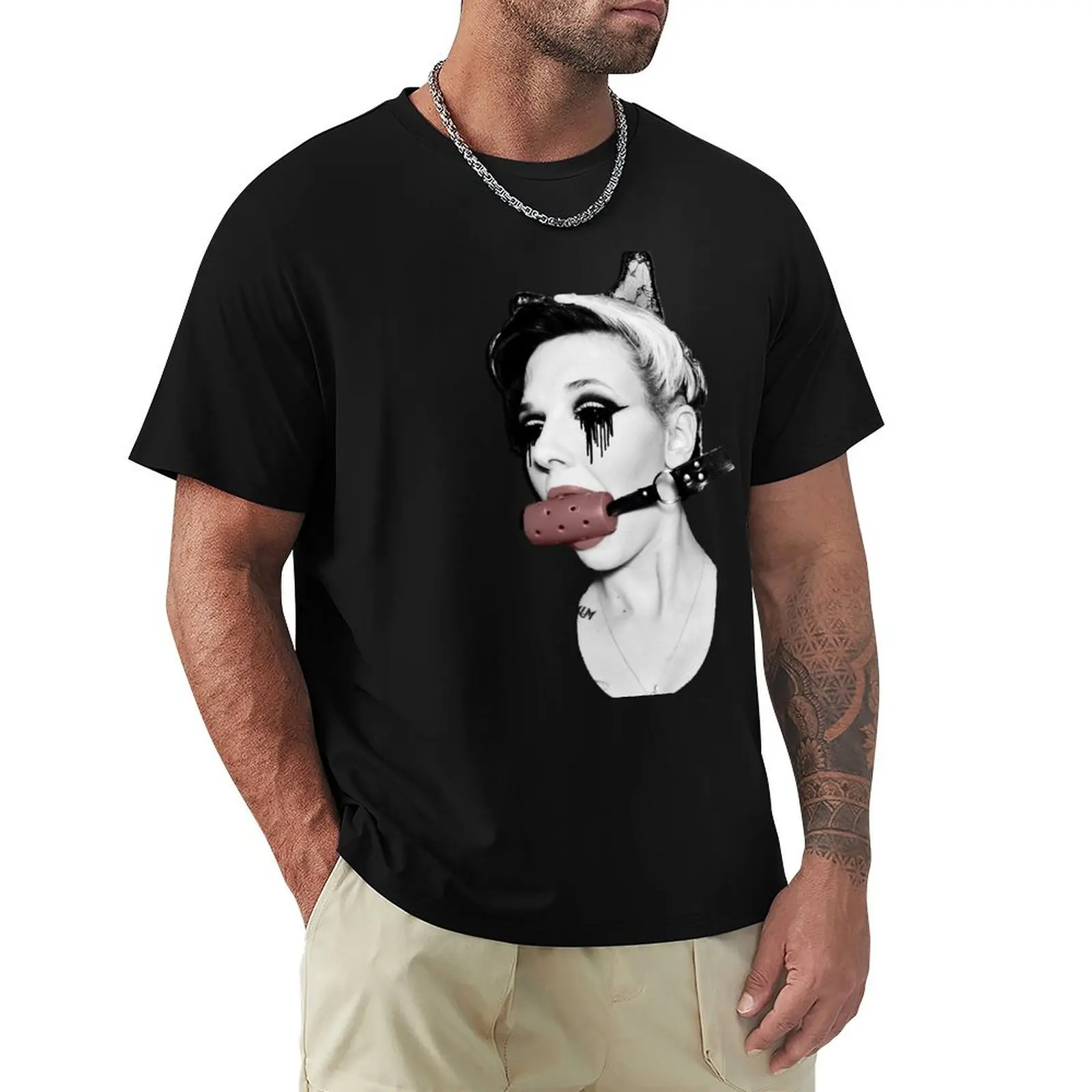 

Gagged Red T-Shirt oversized t shirt custom shirt gifts for boyfriend Short sleeve tee men