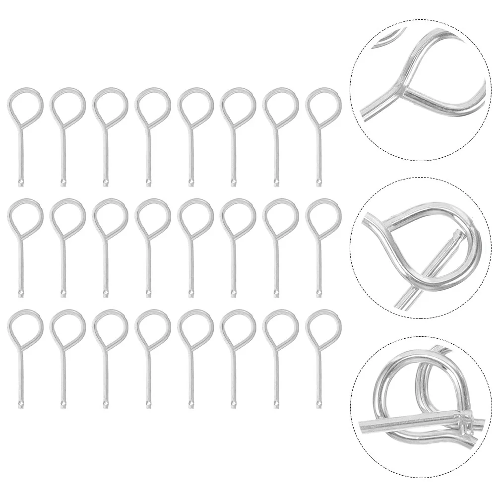 Aço inoxidável Extintor Latch Set, Puxar Pins para Extintores, Toolbox Substituição Lock, 50 Pcs