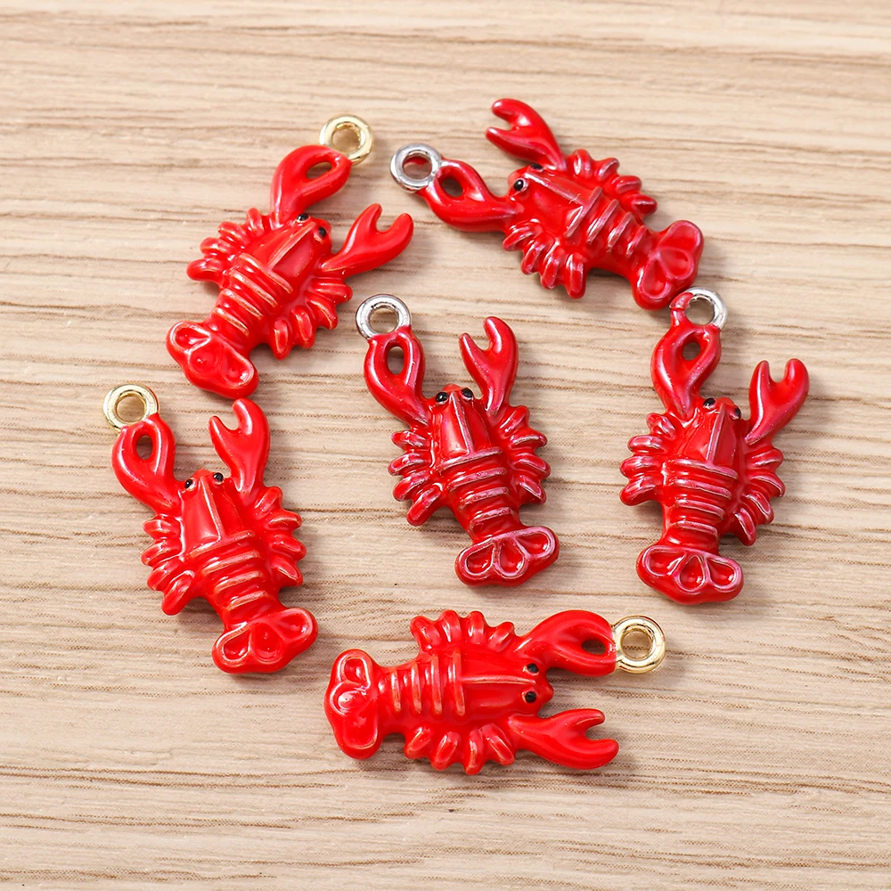 5 Stück 11 x 22 mm Cartoon-Emaille-Hummel-Anhänger für die Schmuckherstellung, Ohrringe, Halsketten, Armbänder, Zubehör, DIY-Geschenke – Detail 8