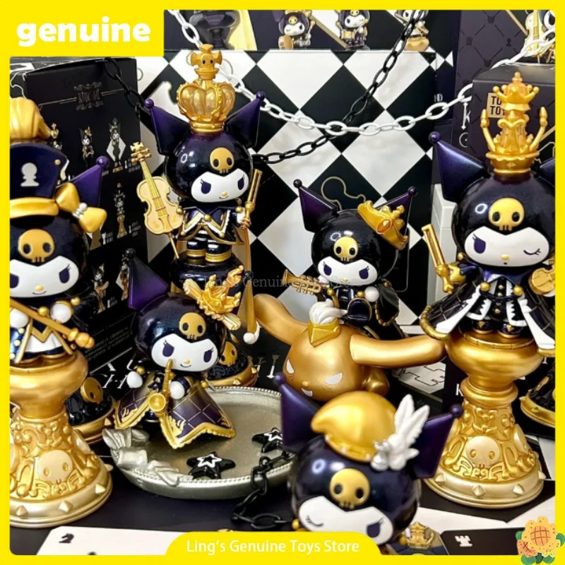 

Original Sanrio Kuromi Chess Series Blind Box Dolls Figures Cute Room Ornaments Girls Christmas Birthday Model Doll Gift Toy