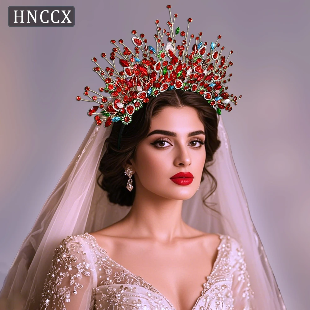 

HNCCX Bride Rhinestone Hair Hoop Wedding Hairbands Party Crown Bridal Tiara Vintage Hair Accessories Banquet Headband CP861