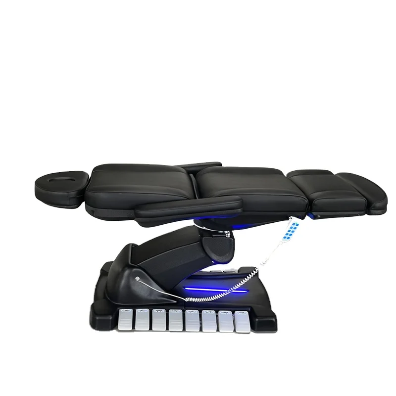 Luxury 4 Motors 360 Degree Rotating Two Control Electric Treatment Beauty Salon Spa Facial Massage Bed