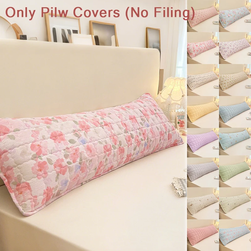 

1PC 2026 New Skin-friendly Length Sleeping Pillowcase Winter Couple Double Double-layer GauzeWarmth Big Size Pillow Covers 쿠션 커버