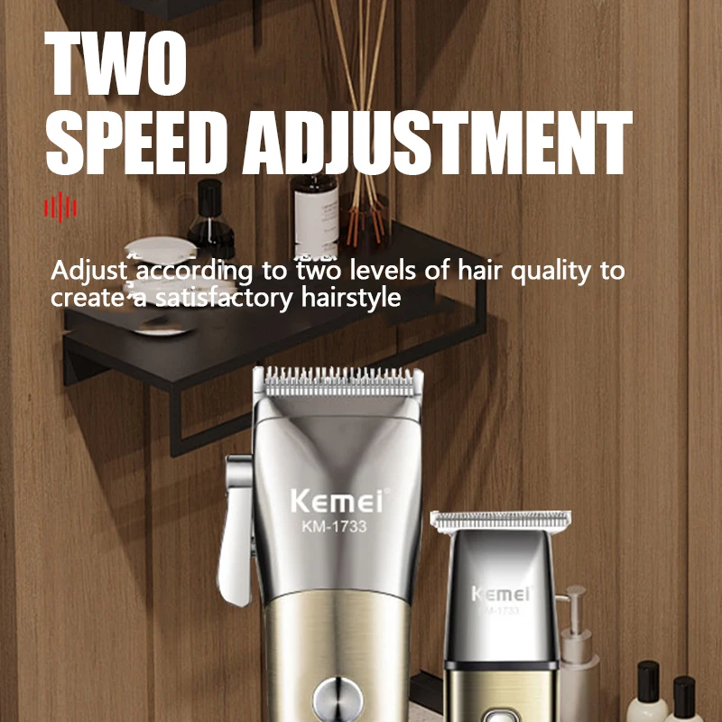 KEMEI-cortapelos profesional para hombre y mujer, Kit de aseo para Barbero, para el hogar