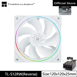 Thermalright TL-S12R 12CM computer case fan, reverse air outlet,Halo lighting effect，4PIN PWM/5V 3PIN ARGB,1500RPM