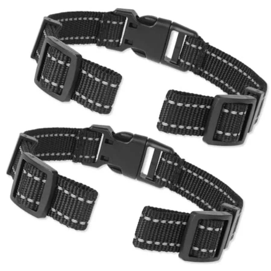 2 Pack Replacement Collar for Dog Training Collar Replacement Strap for GPS Tracker, Reflective Electronic Fence Training Barki
