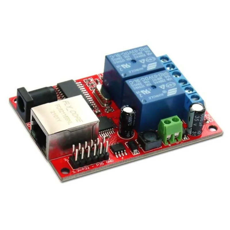 

2-Way Ethernet Relay, Network Switch, Timer TCPUDP Module Controller