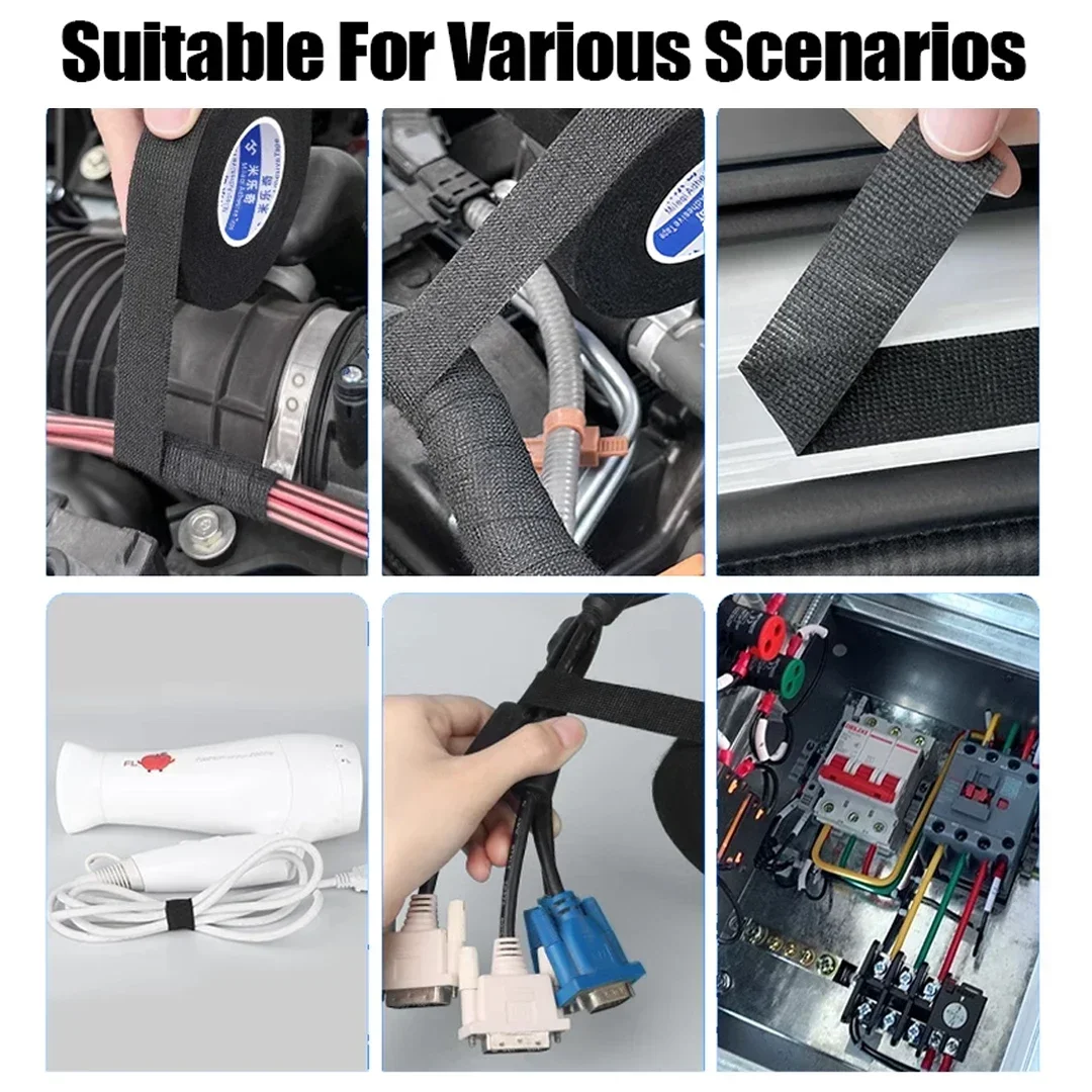Electrical Insulating Tape Heat Resistant Harness Tape Car Cable Harness Wiring Loom Protection Waterproof Tape