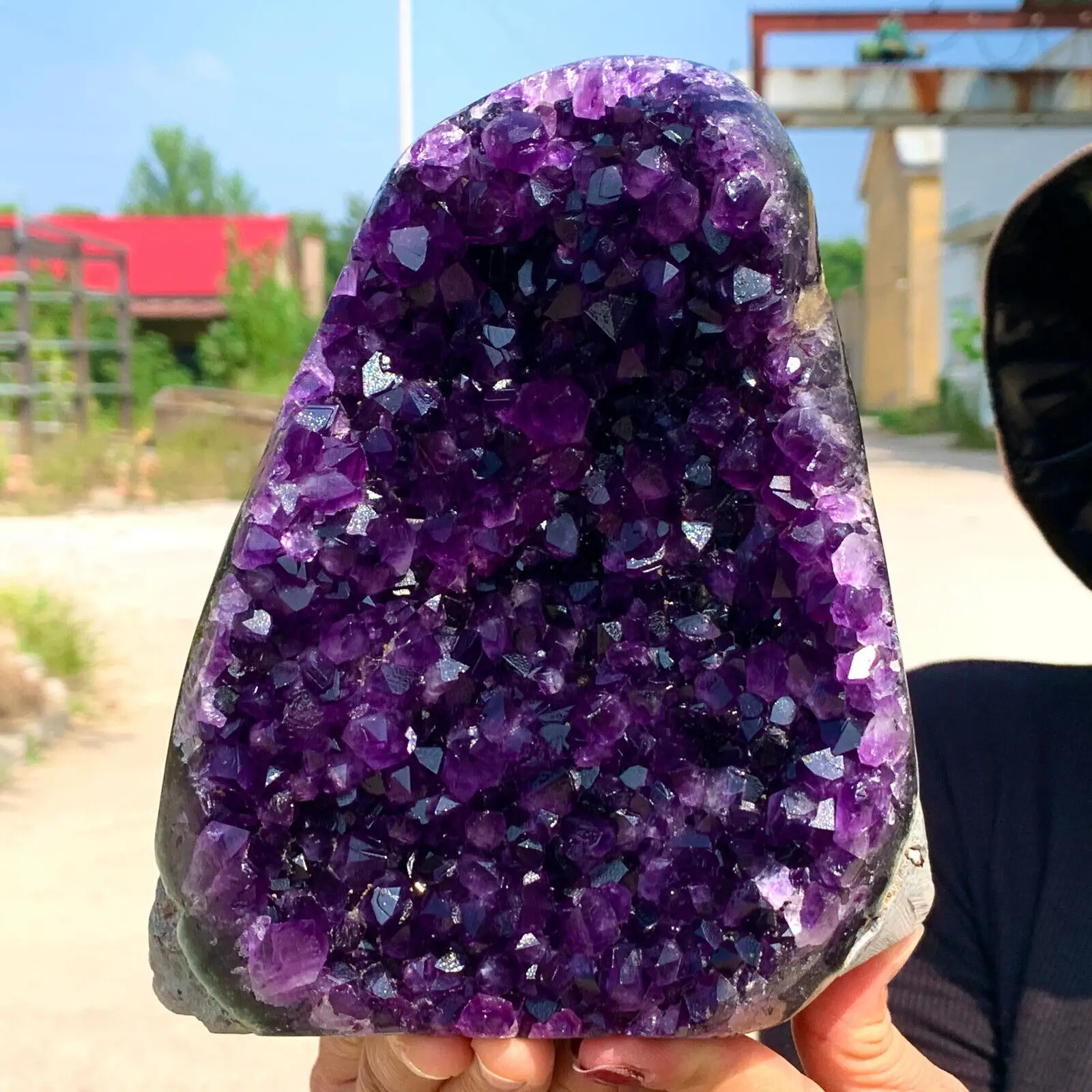 AAA+  Natural Amethyst Cluster Crystal Quartz Specimen Energy Gem Mineral Healing Wealth