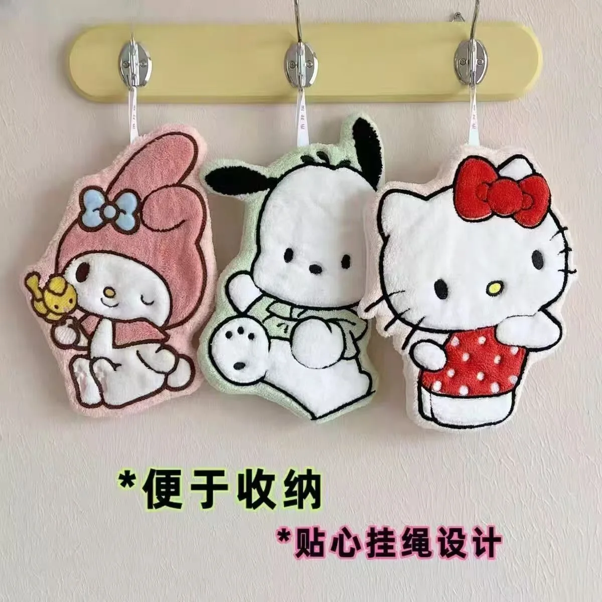 

Hello Kitty My Melody Cartoon Kawaii Hand Towel Water-Absorbent Coral Fleece Kitchen Decor Quick-Drying Kids Towel Gift