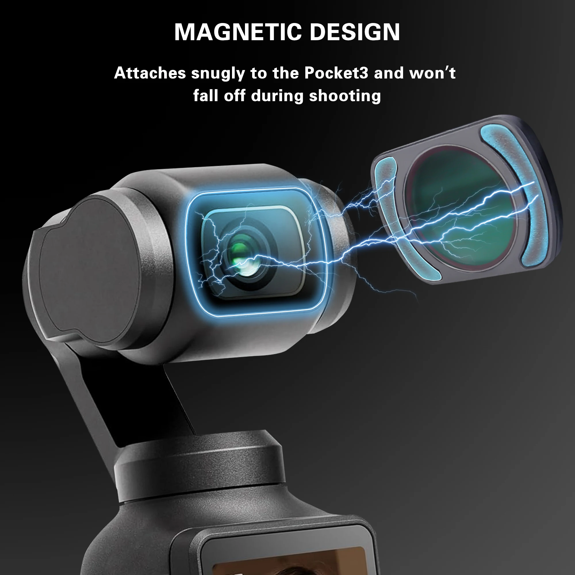 UEGOGO  Magnetic CPL Filter Compatible with DJI Osmo Pocket 3 / Pocket 4 / Xtra Muse, Circular Polarizer Filter Action Camera