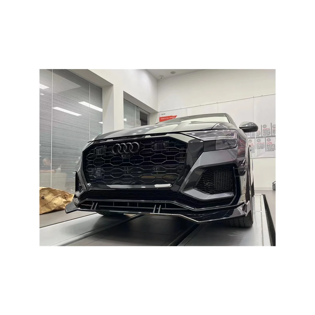 hot selling body kit for Audi Q8 2018-2022 upgrade RSQ8 model include front bumper with grille and SQ8 rear diffuser with tips