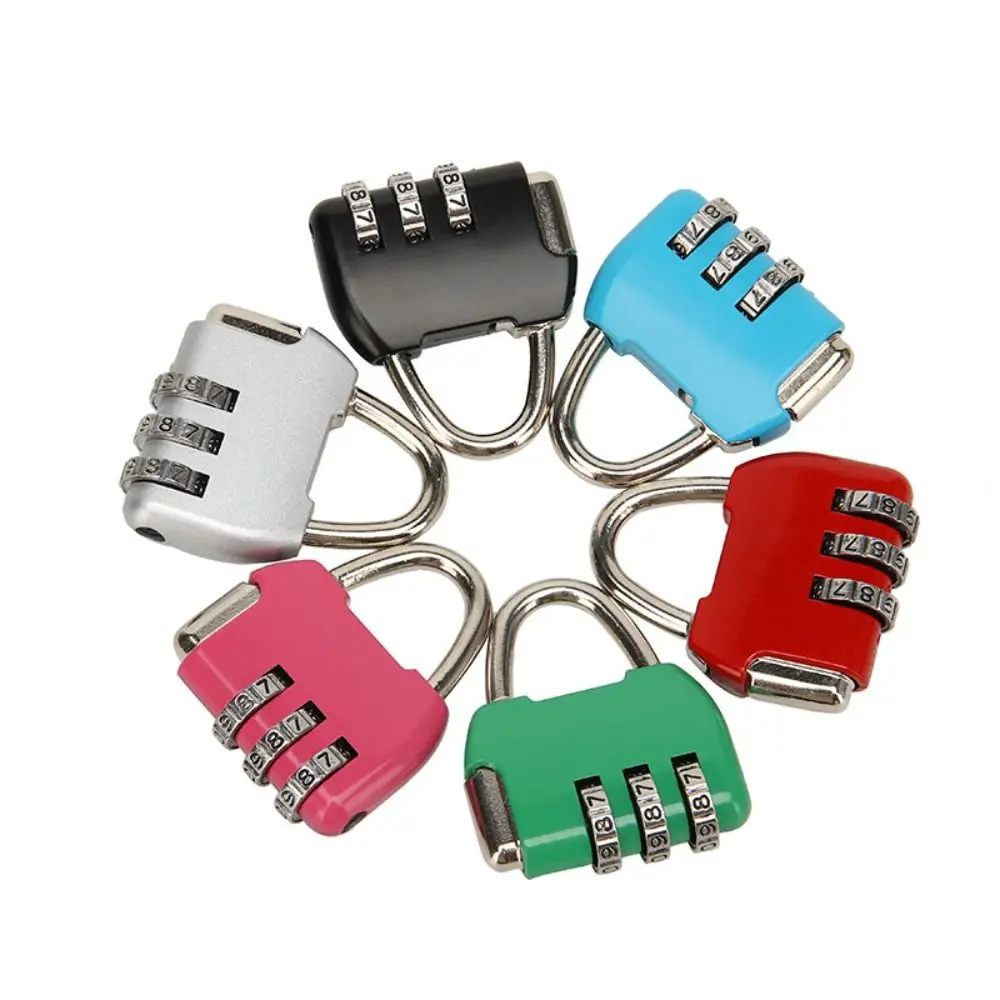 Portable Zinc alloy 3 Digit Password Lock Anti-theft Padlock Luggage Combination Lock Security Coded Lock Home