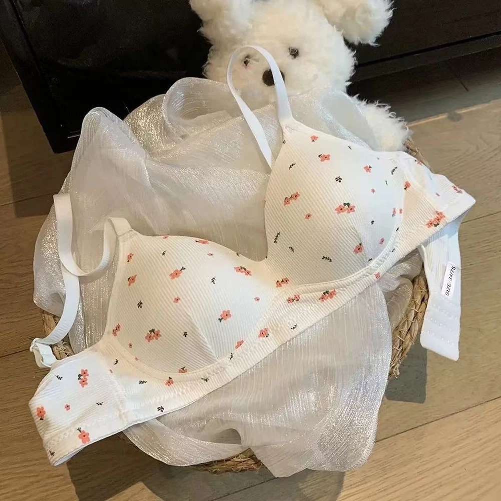 Dames zoete bloemendraad lingerie dun voor schimmel cup collectie bh's mode vrouwelijke sexy intimi elastische bikini
