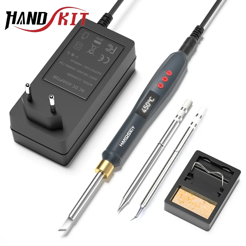 72W T12 Soldering Iron Adjustable Digital Solder Station Equipment Portable Home Electronics Repair Tool Set