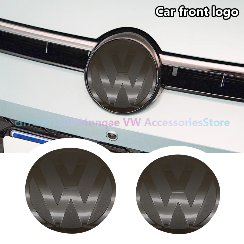 2pcs Car Front Grill Badges Rear Trunk Emblem Lid Covers Logo Stickers For VW GOLF 6 /7 /7.5/ 8 High Quality Auto Accessories