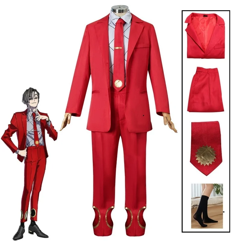 Anime High Card Chris Red grave Cosplay Kostüm Phantasie Party Kleidung formellen Anzug Halloween Karneval Uniformen