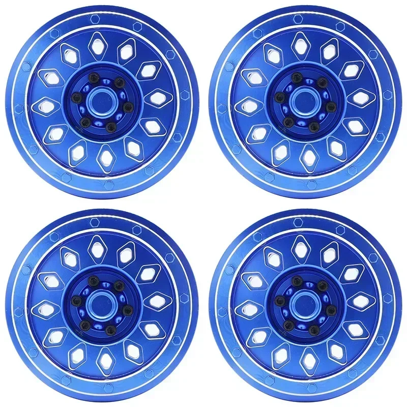 4 Pezzi Cerchi in Lega di Alluminio CNC per Auto RC, per AXIAL SCX6 Scala 1:6, Accessori e Parti per Auto Telecomandate