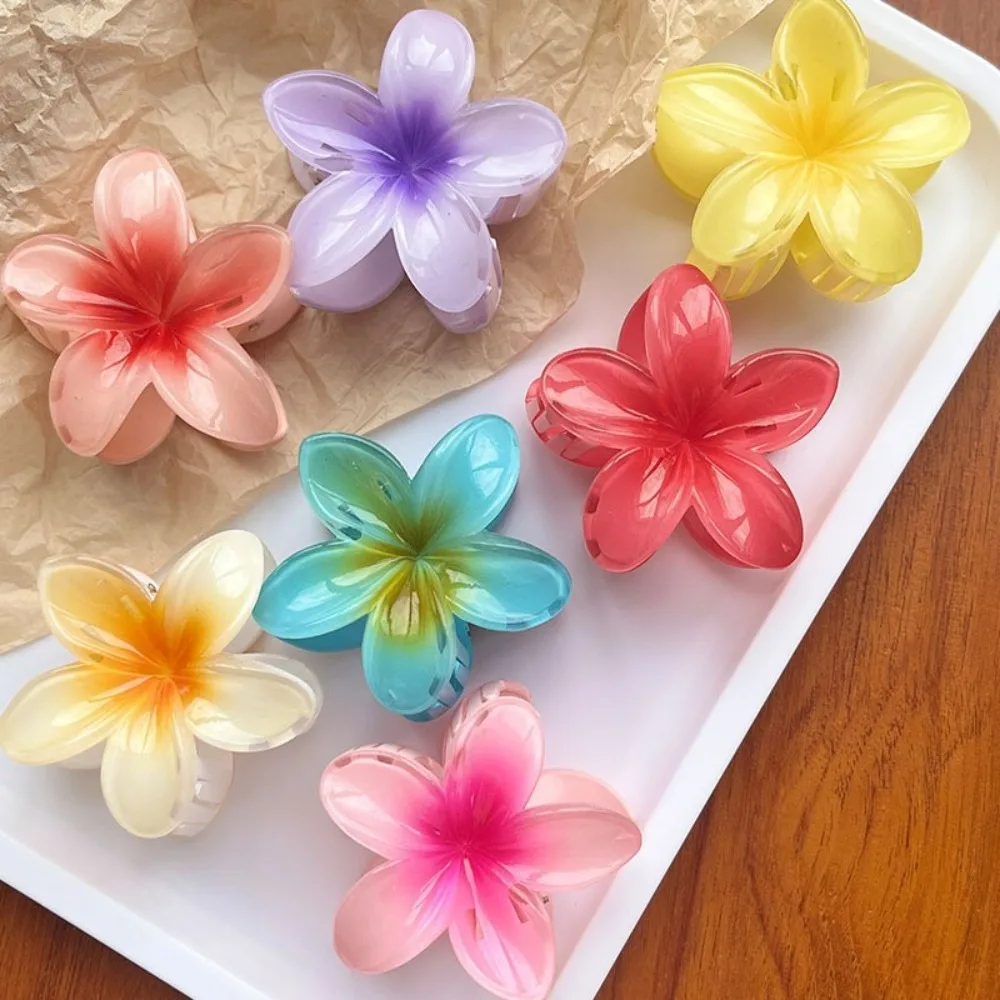 جديد هاواي التدرج مقاطع الشعر أنيقة الراتنج الأزهار مشبك شعر الطازجة سويتي زهرة القرش دبابيس الشعر عطلة الشاطئ نمط دبابيس الشعر