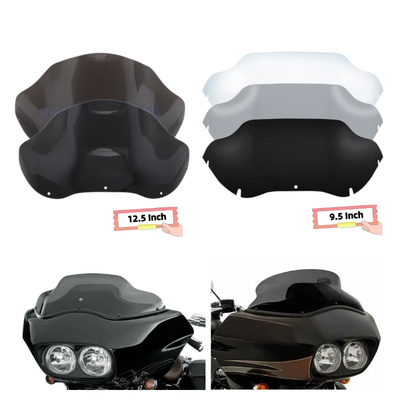Motocyklowa owiewka przednia szyba przednia wysokiej jakości tworzywo ABS do Harley Touring 98-13 Road Glide FLTR FLTRX