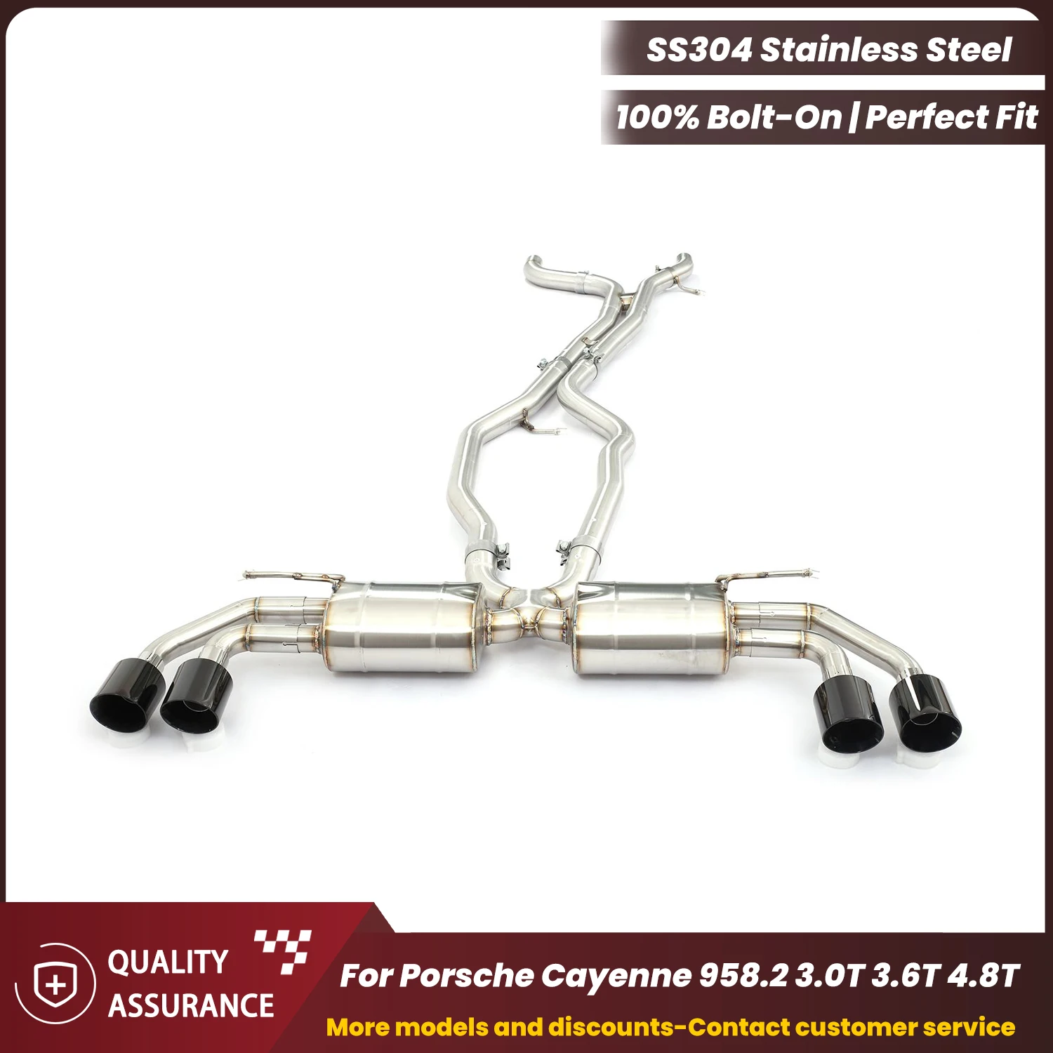 

Спортивная выхлопная система ECCF Valvetronic Catback для Porsche Cayenne 958.2 3.0T 3.6T 4.8T: улучшение производительности, простая установка