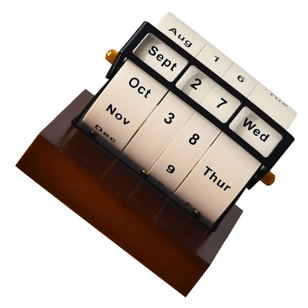 wooden-rotary-perpetual-calendar-desktop-standing-calendar-with-precision-metal-mechanism-for-daily-date-display-teacher-study