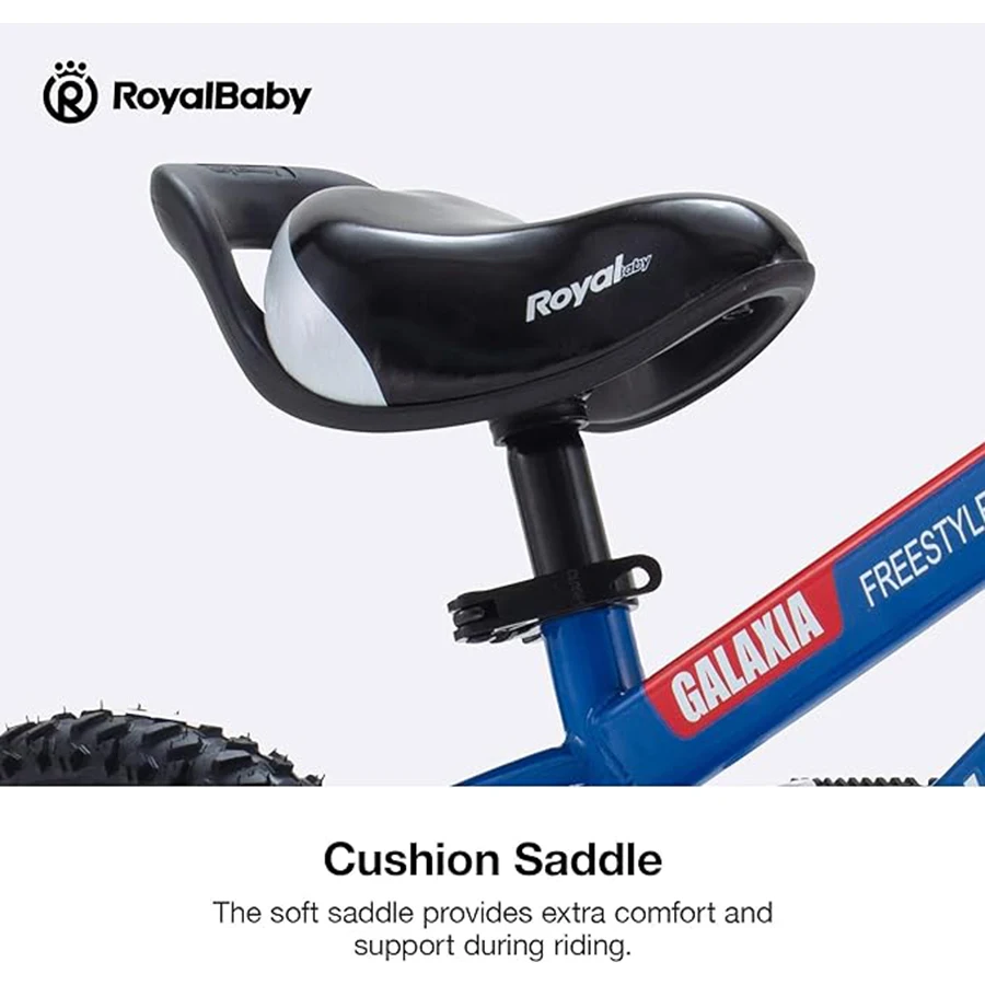 RoyalBaby Galaxia Vélo pour enfants en bas âge, vélo à roues de 16 pouces pour débutants, garçons et filles âgés de 4 à 7 ans, béquille, bleu