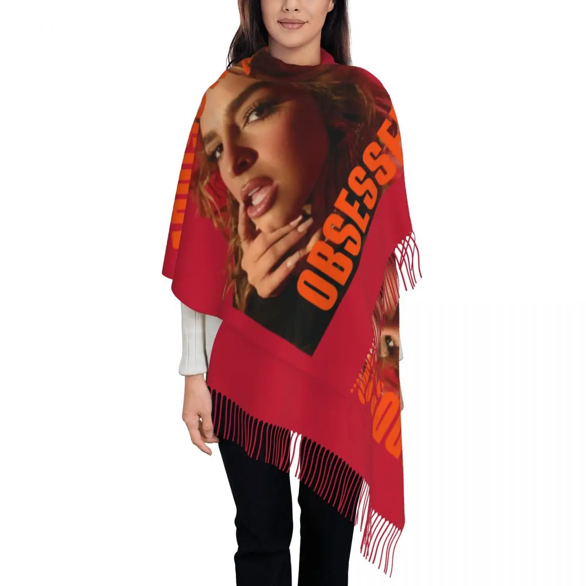 impressao-personalizada-addison-rae-american-singer-cachecol-mulheres-homens-inverno-lencos-quentes-xales-envoltorios