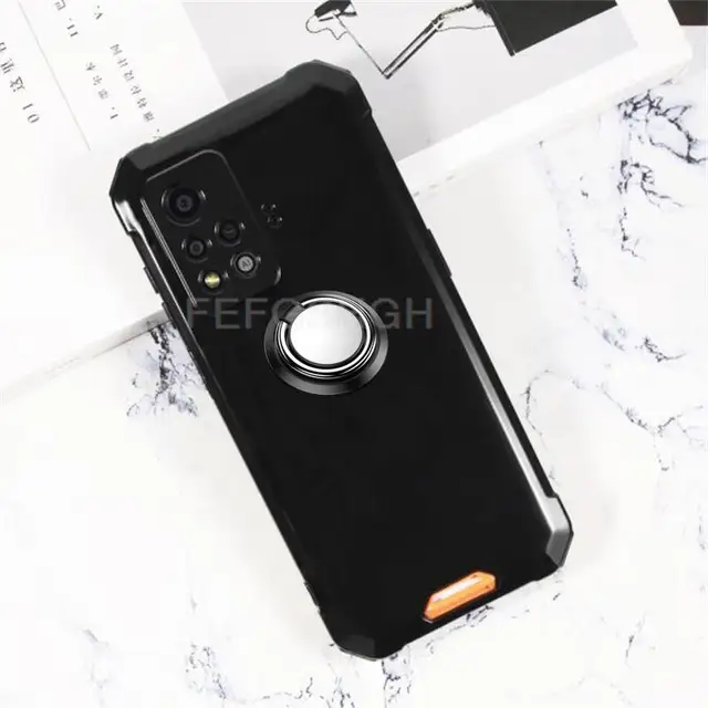 Dla Blackview BV9200 6.6 "2022 BlackviewBV9200 uchwyt z tyłu uchwyt pierścieniowy TPU miękki silikonowy futerał zabezpieczający przed upadkiem