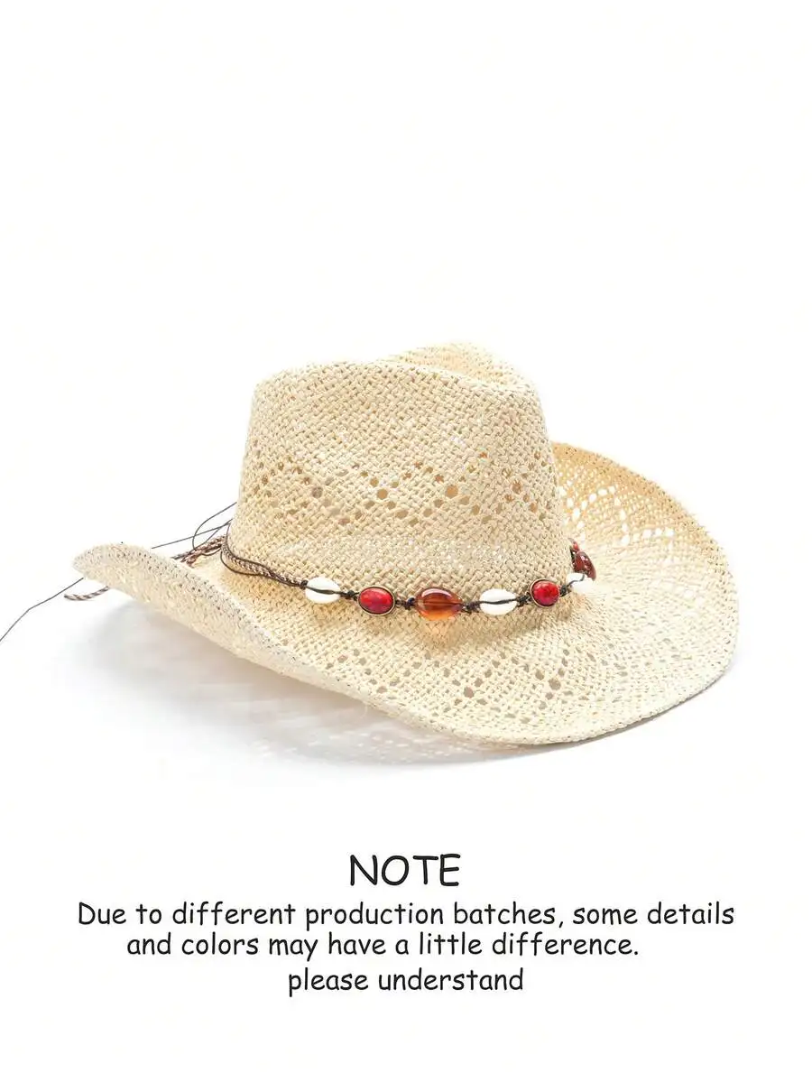Vintage Hollow Brim Wide Brim Straw Hat