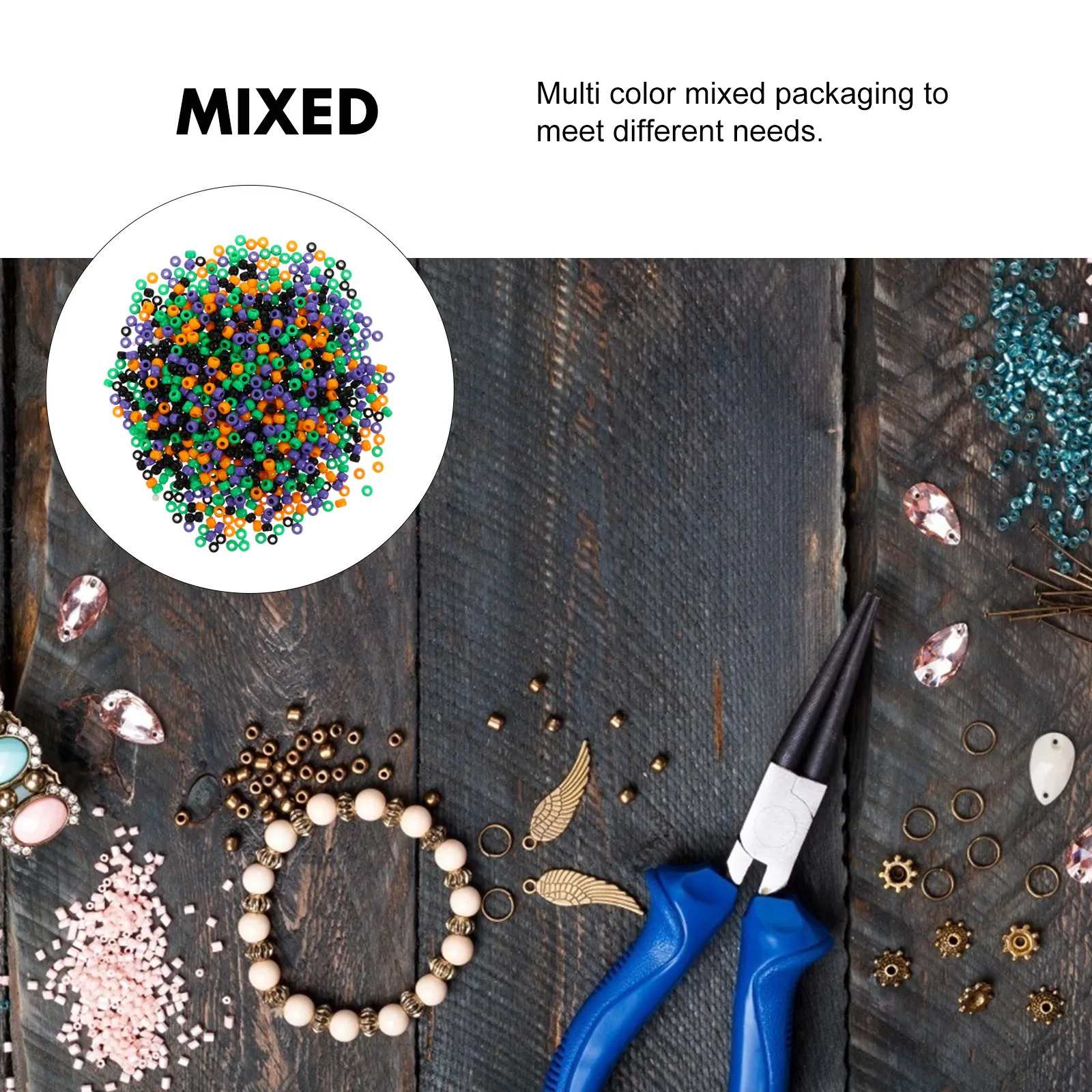 

Halloween Beads Plastic Assorted Colors Durable for Handmade Craft Jewelry Making Accessories Halloween Beads