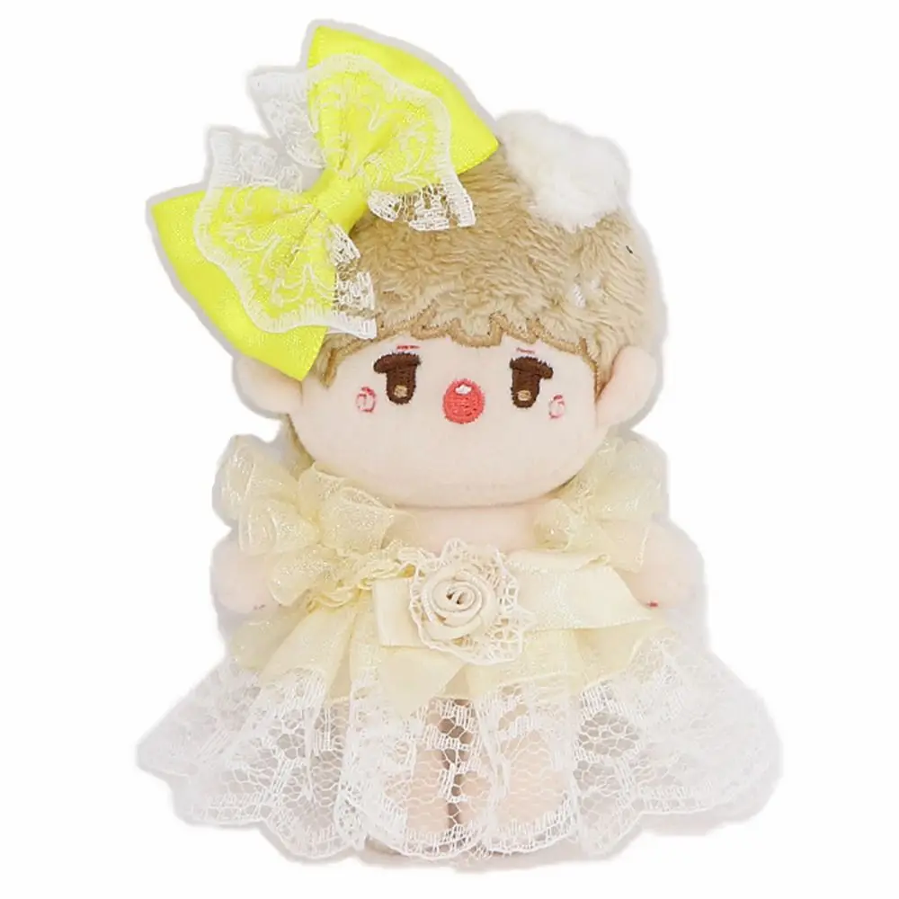 10CM Doll Clothes Bowknot Headdress Replacement Outfit Multicolor Doll Lace Dress Suit Changing Dressing Game Playing House