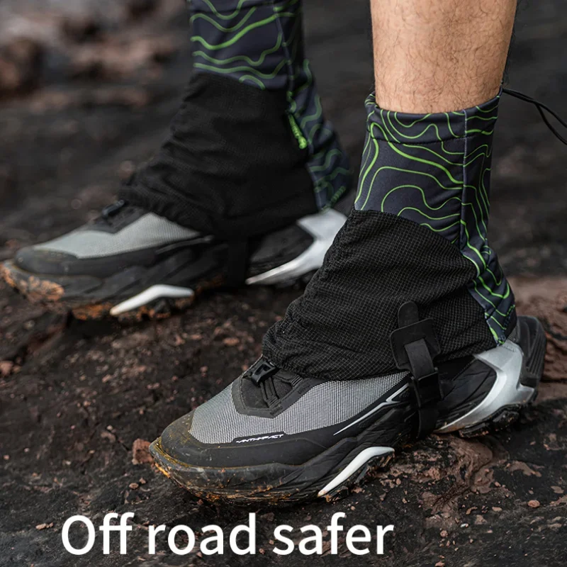 MAP BROTHER Outdoor F1001 High Running Trail Gaiters Protective Sandproof Shoe Covers for Triathlon Marathon Hiking Reflective