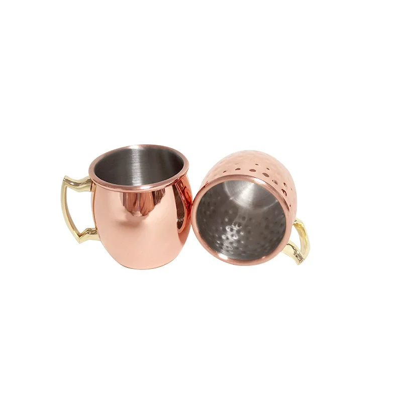 4pcs Mini 2-Ounce Stainless Steel Moscow Mule Mug Copper Mug Shot Mugs Drinkware Barware 2