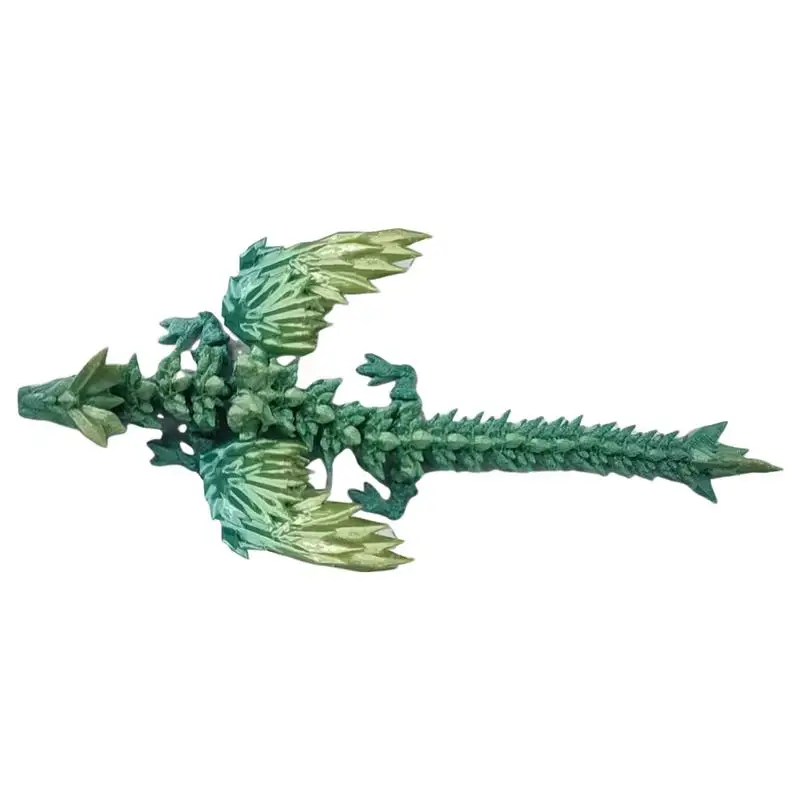 

3D Printed Dragon Fidget Articulated Crystal Dragon Creative Toy Halloween Decoration For Home Desktop Pet For Adults