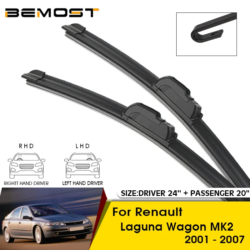 Car Wiper Blades For Renault Laguna Wagon MK2 2001-2007 Windshield Windscreen Front Window Blades 24