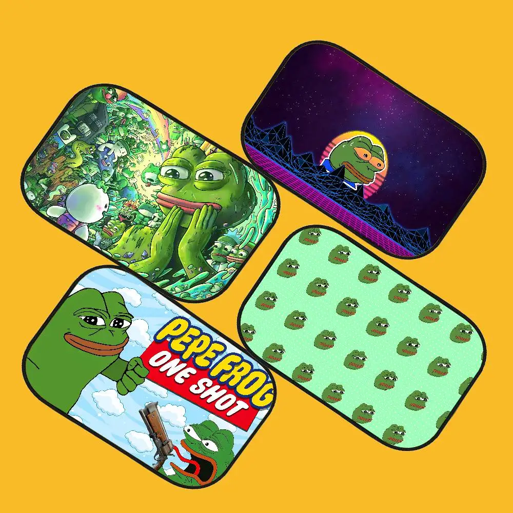 

P-Pepe The Frog Face Side Window Sun Shade For Car Electrostatic Curtains Anti-Glare Car Sun Protection Cover 99.9% UVR Blocking