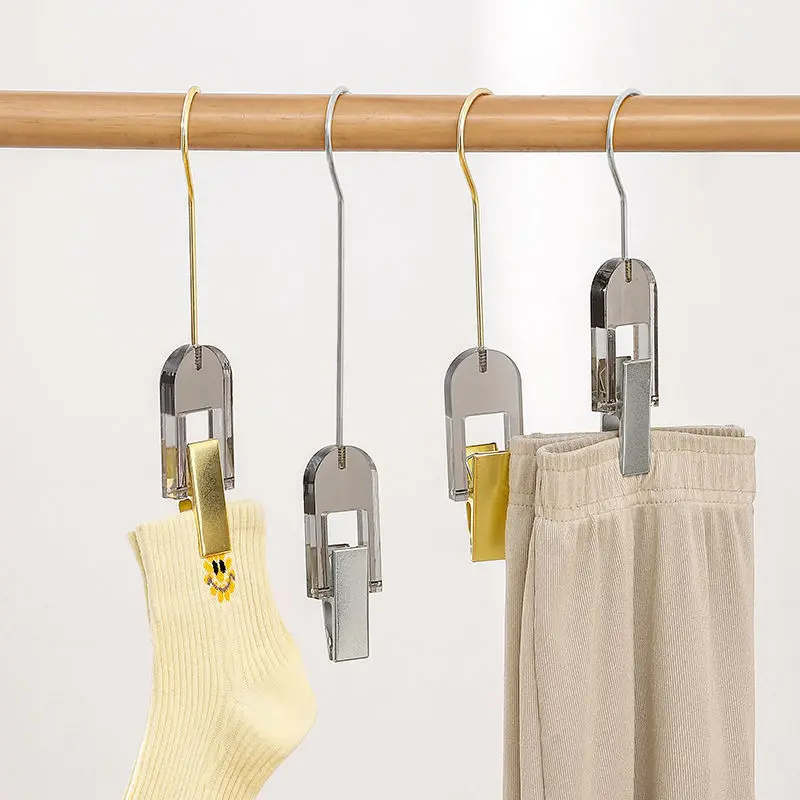 Fashion Smoky Gray Clothing Store Hat Clip Shoes Scarf Skirt Bags Hooks Transparent Decorative Hangers Goods Organizer Cloakroom